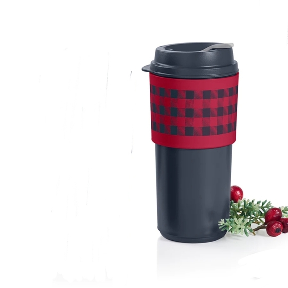 Tupperware Holiday Buffalo Eco to go Cup NEW Red - Picture 2 of 9